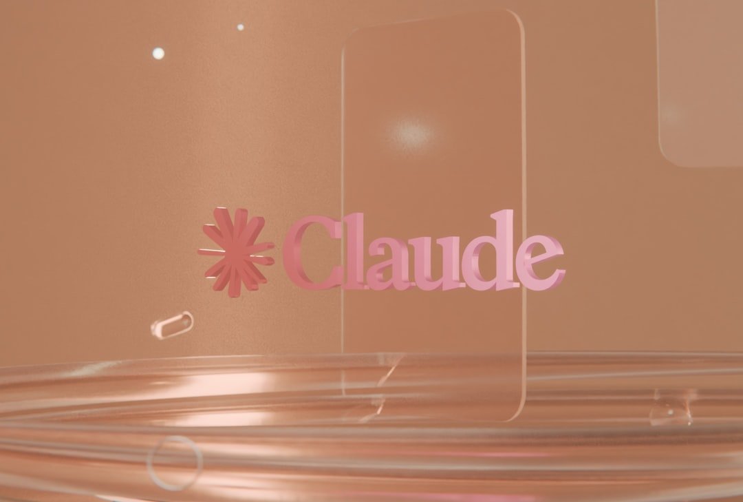 Pink claude logo with asterisk on a peach background